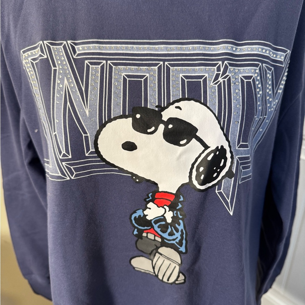 Navy Snoopy Graphic Crewneck Sweatshirt - Picture 2 of 5